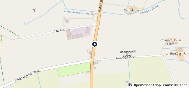 Map showing the location of Beansheaf Garage