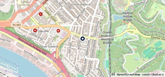 Map showing the location of Bellisario’s Real Estate | Pittsburgh PA