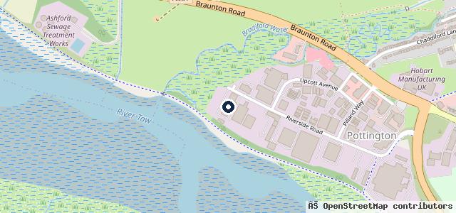 Map showing the location of Riverside Autos