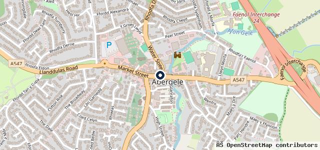 Map showing the location of Slaters of Abergele Volkswagen