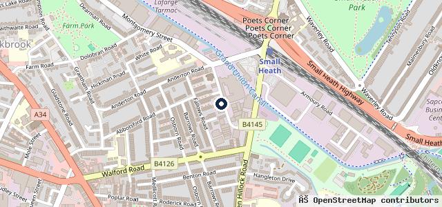 Map showing the location of Catermarke | Birmingham
