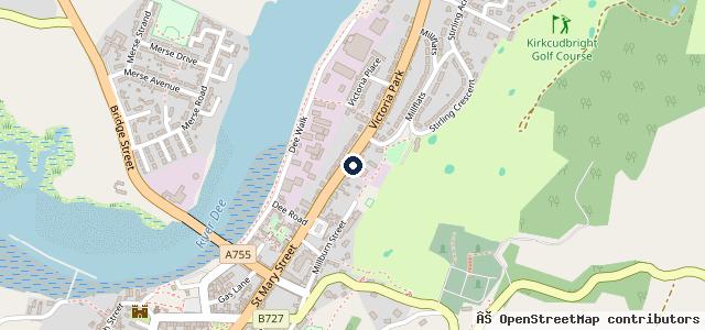 Map showing the location of St Marys Garage