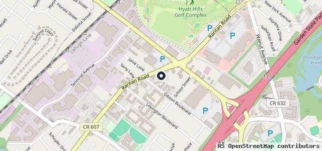 Map showing the location of J & E Auto Body