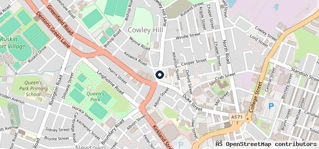 Map showing the location of Cowley MOT