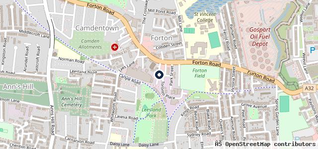 Map showing the location of Car Clinic - Gosport | Gosport