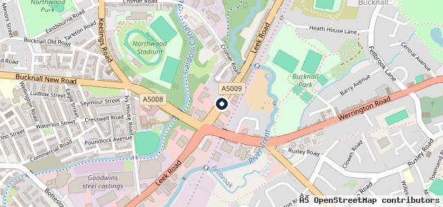 Map showing the location of Holdcroft Nissan Hanley