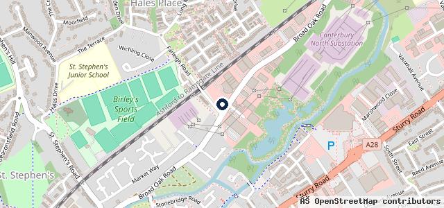 Map showing the location of Formula One Autocentres - Canterbury