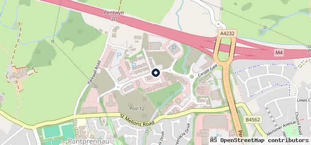 Map showing the location of Cardiff Audi
