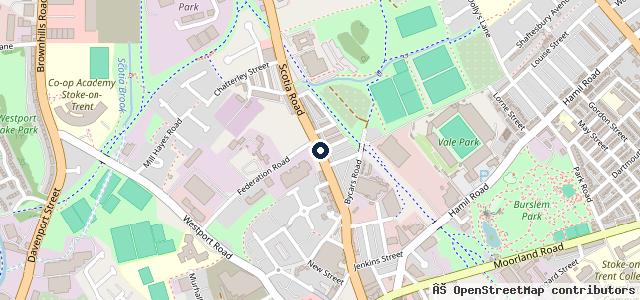 Map showing the location of Scotia Road Garage | Stoke-on-Trent