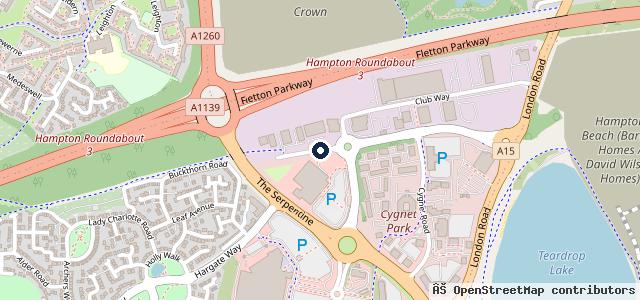 Map showing the location of IN'n'OUT Autocentres Peterborough