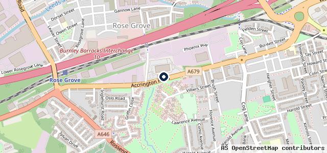 Map showing the location of Vantage Toyota Colne