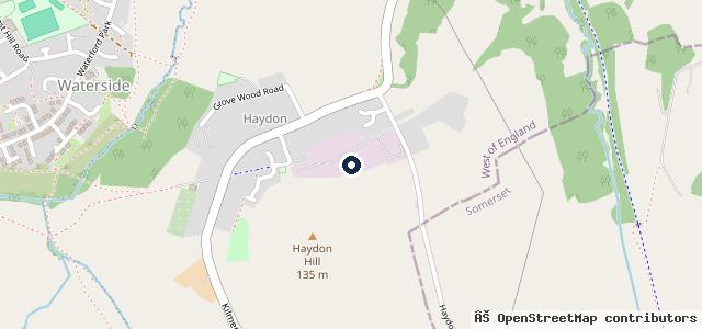 Map showing the location of Haydon Gate MOT Centre