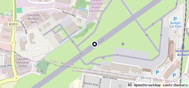 Map showing the location of Airport Garage Services