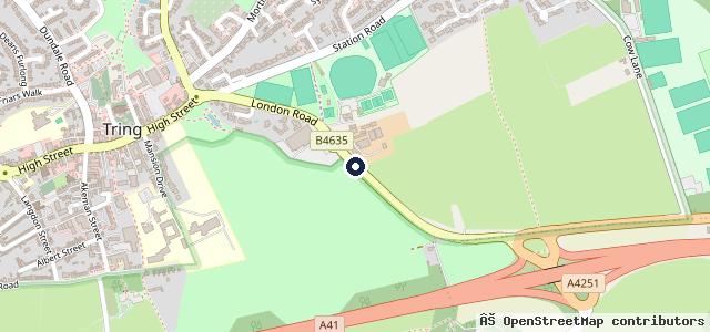 Map showing the location of Sytner Tring BMW