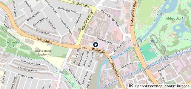 Map showing the location of ATS Euromaster Leicester Retail