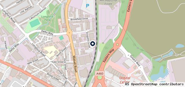 Map showing the location of Brindley Honda Cannock