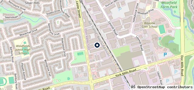 Map showing the location of York Mills Automotive
