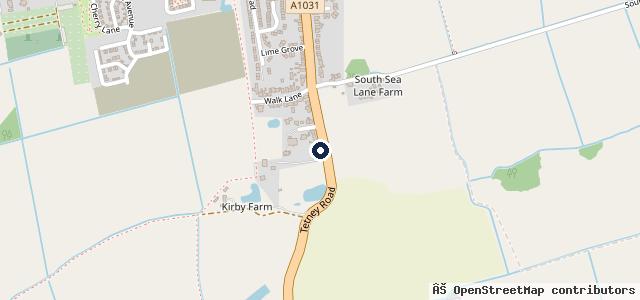 Map showing the location of Tetney Road Service Station