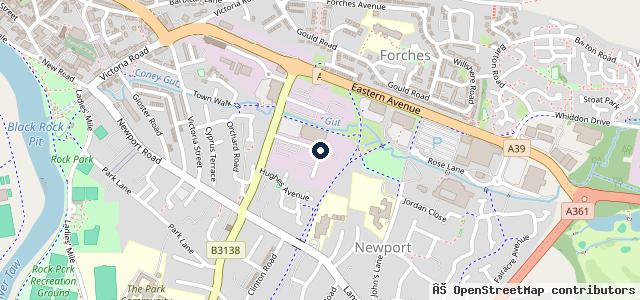 Map showing the location of County Garage MG Barnstaple | Barnstaple