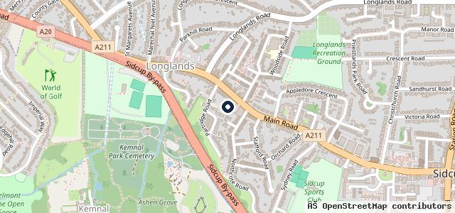 Map showing the location of WJ King Group | Sidcup