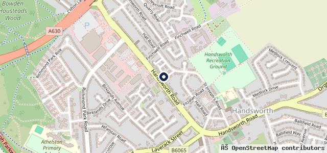 Map showing the location of A 57 Car Testing Centre