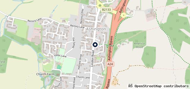 Map showing the location of Ashington Automobile Company