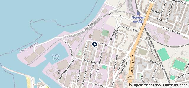 Map showing the location of Ayr Motorcycle Centre