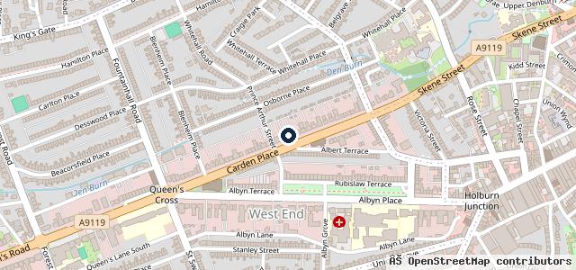 Map showing the location of Station Garage Torphins