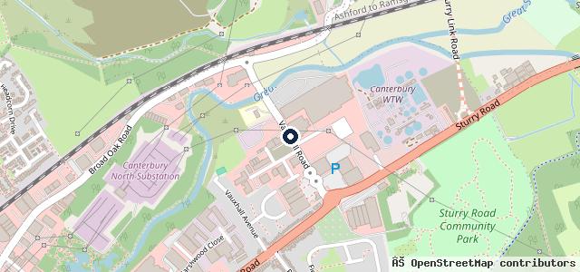 Map showing the location of Barretts Honda Canterbury
