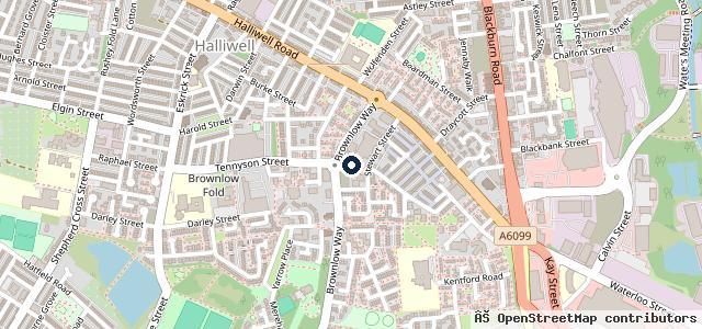 Map showing the location of Bolton Tyre and Exhaust ltd