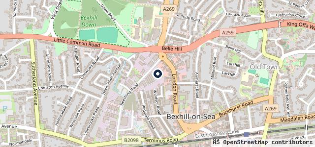 Map showing the location of Auto Repairs Bexhill