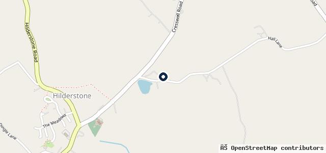 Map showing the location of Hilderstone Garage