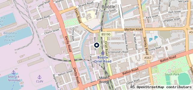 Map showing the location of Berry Street Garage