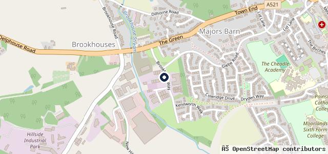 Map showing the location of Cheadle Test Centre