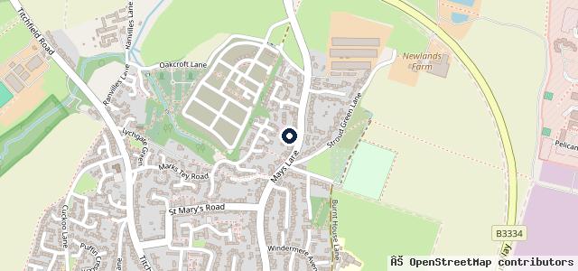 Map showing the location of Elkins Motors, Mays Lane, Stubbington. | Fareham