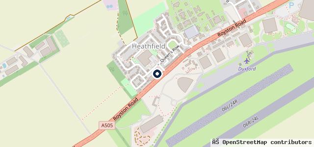 Map showing the location of Duxford Express