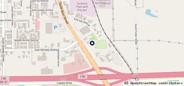 Map showing the location of Larry's I 90 Service