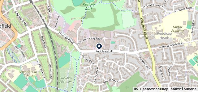 Map showing the location of Reddicap Performance Garage | Sutton Coldfield