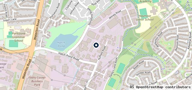 Map showing the location of Cowley road motors | Poole