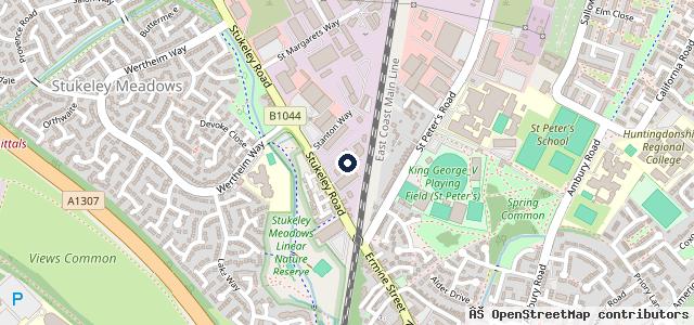Map showing the location of Stukeley MOT &amp; Repair Centre, Huntingdon | Huntingdon