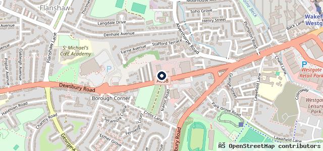Map showing the location of JCT600 Volkswagen Wakefield