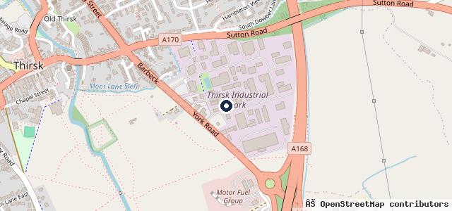 Map showing the location of Auto Tech Thirsk