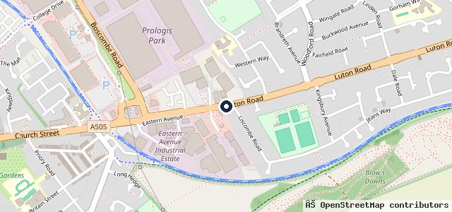 Map showing the location of ATS Euromaster Dunstable