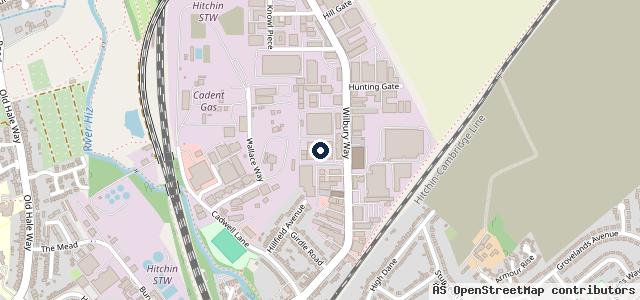 Map showing the location of Hitchin Autopoint