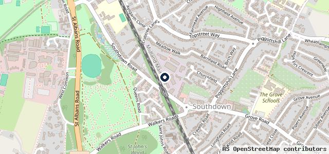 Map showing the location of Harpenden Mot Centre Car Repairs & Servicing