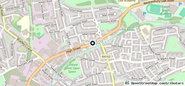 Map showing the location of Tyres Fitted At Home Tipton