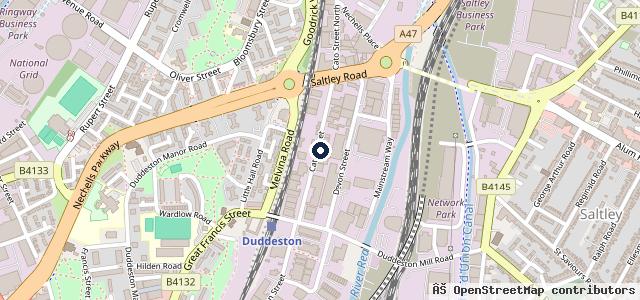 Map showing the location of Heartlands Fleet Services Ltd
