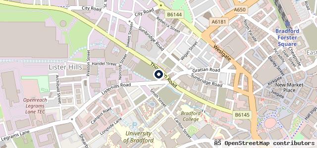 Map showing the location of ATS Euromaster Bradford Retail