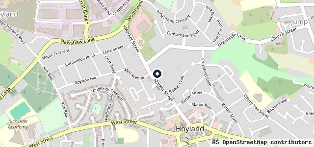 Map showing the location of Hoyland MOT & Service Centre Ltd