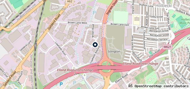 Map showing the location of Tong Park Cars Leeds